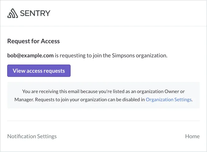 Request to join confirmation window
